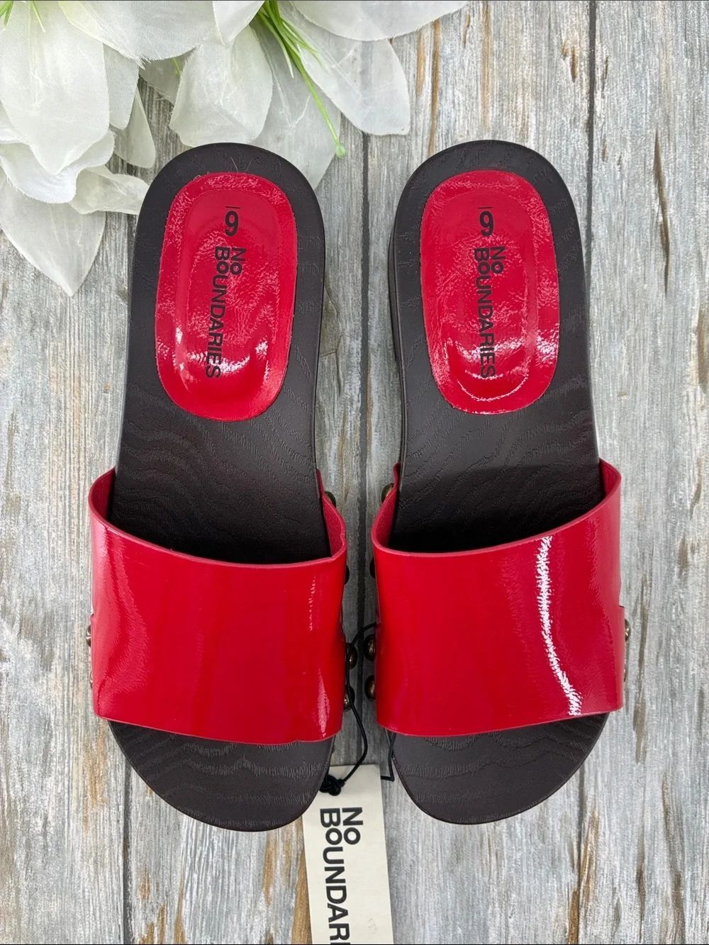 Women’s Sides Wooden Clog Slide Sandals Shoes Size 6